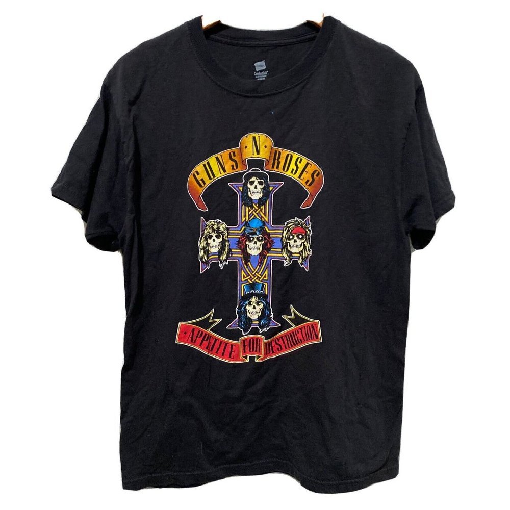 Vintage Guns N Roses Appetite For Destruction Band Tee Shirt Black Medium Rare